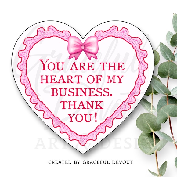 Graceful Devout Other - You Are The Heart- 2" (inches) Sticker (48ct.)  [GD123-48]